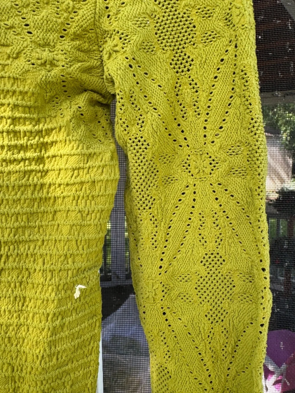 NWT Intimately Free People So Many Likes Long Sleeve Top - Chartreuse Textured
